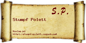 Stumpf Polett névjegykártya